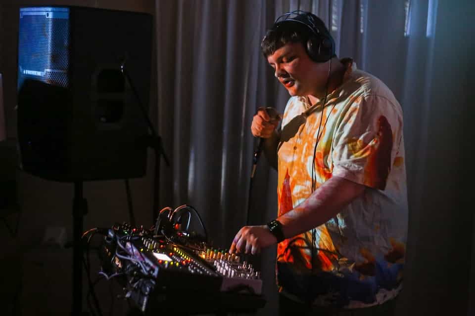 wolfjay performing at Need, Want, Will, photograph by Dave McCarthy